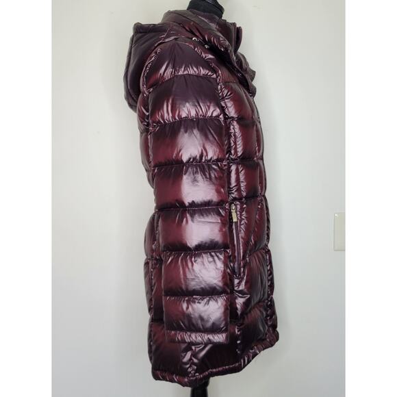 CALVIN KLEIN Double Zip Hooded Premium Down Packable Puffer Coat Women's sz M - Picture 5 of 16